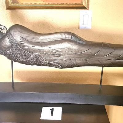 Wood and Resin Reclining Buddha - 39 1/2 Wide