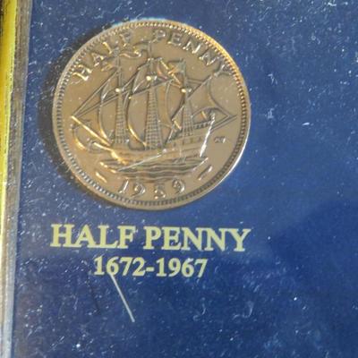 COINS OF THE REALM 1548-1967 IN GLASS FRAME