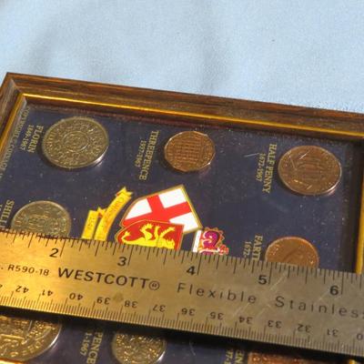 COINS OF THE REALM 1548-1967 IN GLASS FRAME