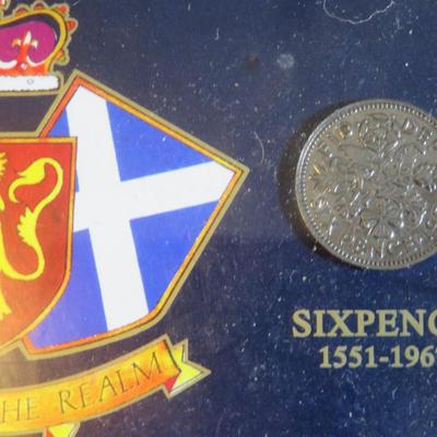 COINS OF THE REALM 1548-1967 IN GLASS FRAME