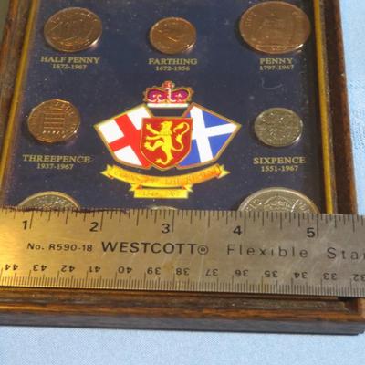 COINS OF THE REALM 1548-1967 IN GLASS FRAME
