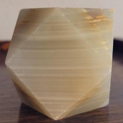 (2) Faceted Green Onyx