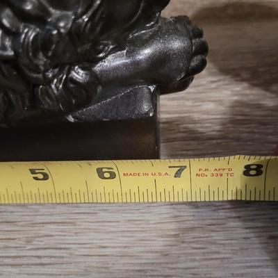Vintage Antonio Canova MCM Brass Sleeping Lions Bookends
