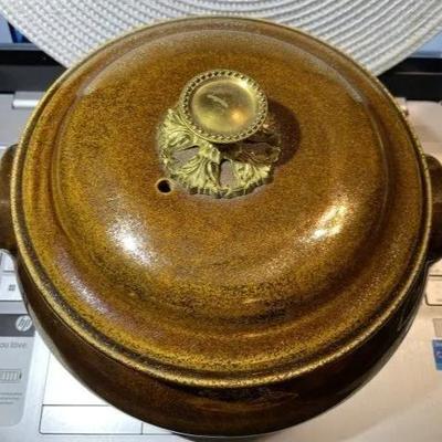 Vintage Scarce 9" Handle-Handle Georges Briard Signed Base Casserole Covered Bowl as Pictured.