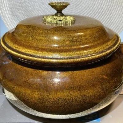 Vintage Scarce 9" Handle-Handle Georges Briard Signed Base Casserole Covered Bowl as Pictured.