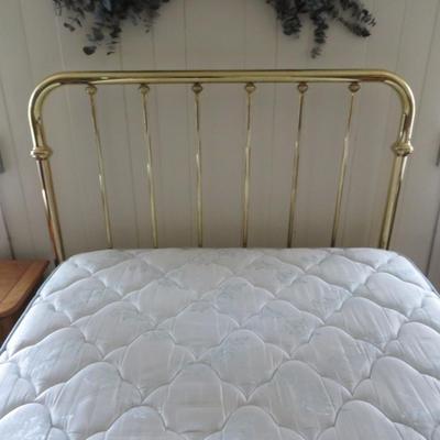 Brass Bed Frame and Mattresses - Twin Size Bed