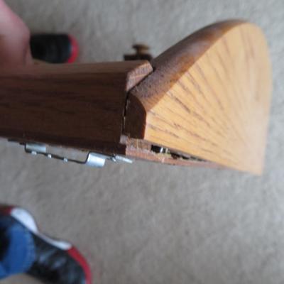 Mid-Century Roll Top Wooden Cabinet