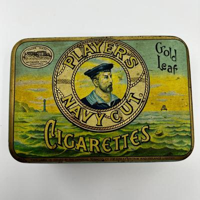 N440 Vintage Playerâ€™s Navy Cut Cigarettes Tin with Additional Nautical Decor Containers