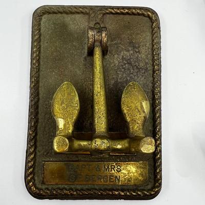 N442 Nautical Anchor Door Knockers & Shipper Clip Bookend