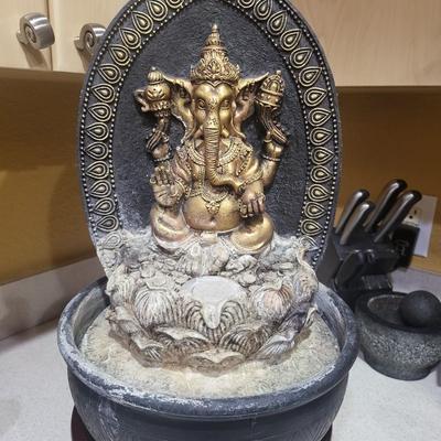 Ganesh Fountain With Stand - 18 Height x 11 Wide Bowl