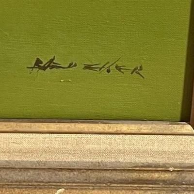 Mid-Century Flower Still Oil on Canvas Signed by "Mueller" Frame Size 32" x 44" Preowned from an Estate. Frame is a...