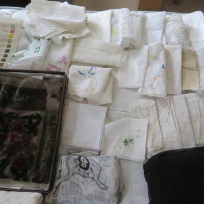 Silk Scarves and others - Group lot all seen on bed