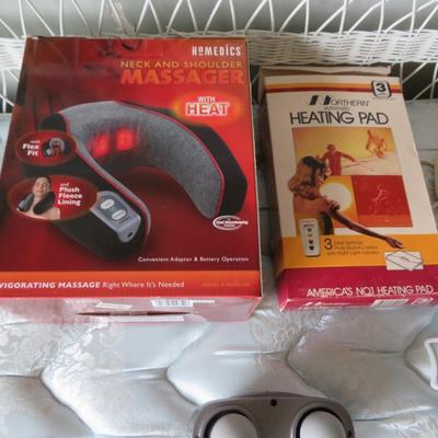 Heat Pads and Electric massager. Estate lot