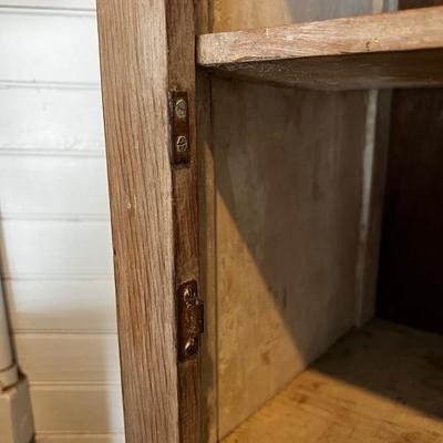 N444 Pine Greywash Cabinet with Doors Removed