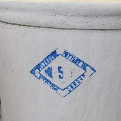 Antique #5 Ceramic Crock (a)