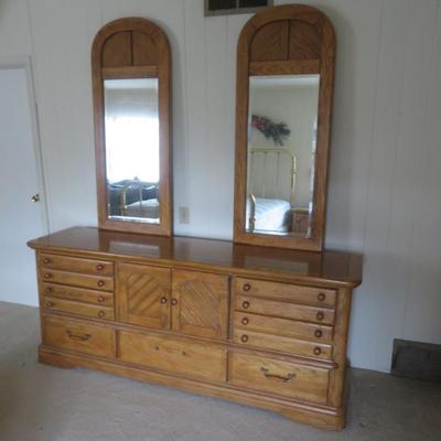Bedroom Set - 3 Piece - 2 Dressers and One Nightstand - sold as is