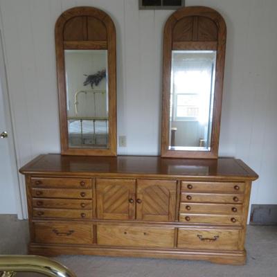Bedroom Set - 3 Piece - 2 Dressers and One Nightstand - sold as is