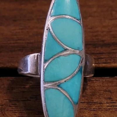 Native American Turquoise & Sterling Ring