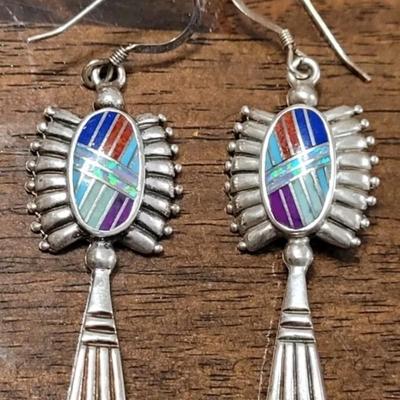 Beautiful Native American Inlay Earrings