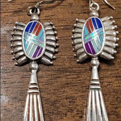 Beautiful Native American Inlay Earrings