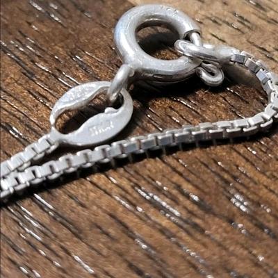 Sterling Silver Cross and Box Chain Necklace