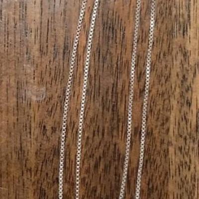 Sterling Silver Cross and Box Chain Necklace