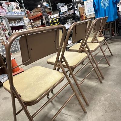 Midcentury folding chairs by Samsonite set of 4