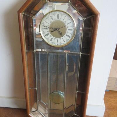 Vintage Mirror Pendulum Clock - Needs repair - as found