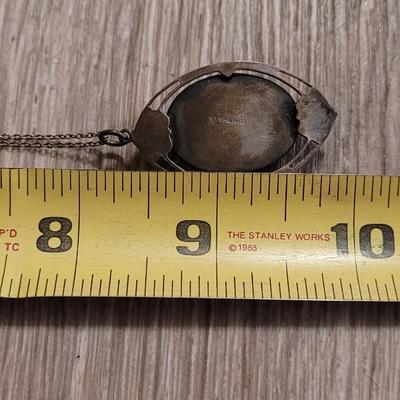 Antique HOFFMAN BUTTERFLY WING & STERLING SILVER TROPICAL PENDANT CHARM