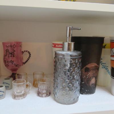 Kitchen Cabinet and Drawers Group lot - Tins Tupperware and Jars