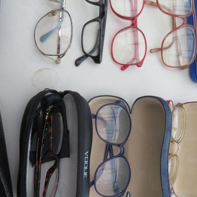 Eye Glasses Group Lot - All seen in Photos - all prescription or readers