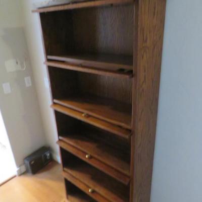 Antique solid mission oak GRM 5 stack barrister bookcase - arts and crafts