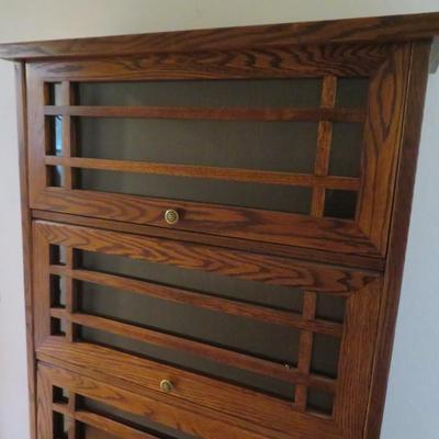 Antique solid mission oak GRM 5 stack barrister bookcase - arts and crafts