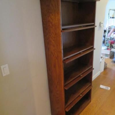 Antique solid mission oak GRM 5 stack barrister bookcase - arts and crafts