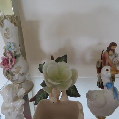 Porcelain Figures and more - 2 Shelves of Estate Fresh Bric-a-Brac - Must see