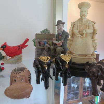 Porcelain Figures and more - 2 Shelves of Estate Fresh Bric-a-Brac - Must see