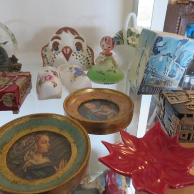 Porcelain Figures and more - 2 Shelves of Estate Fresh Bric-a-Brac - Must see