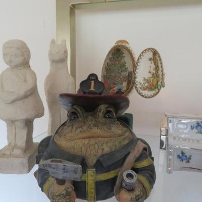 Porcelain Figures and more - 2 Shelves of Estate Fresh Bric-a-Brac - Must see