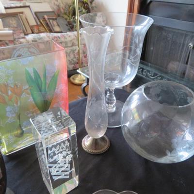 Cut Glass - Carved Glass - Estate Group Lot
