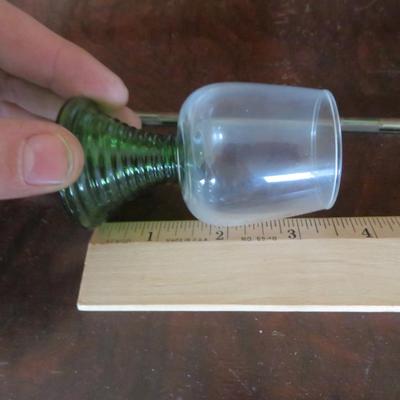 6 German Roemer Green Beehive Cordial Liqueur Glasses 3-1/2" tall MINT