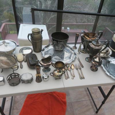 Silver Plated Hollowware - All seen in photos.
