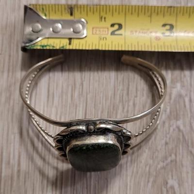 Native American Green Turquoise Cuff Bracelet