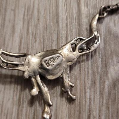 Vintage Sterling & Opal Necklace