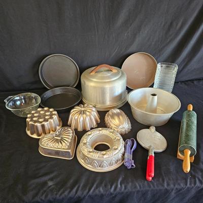 Nordic-Ware Krumkake Iron, Pyrex Teardrop Measuring Bowl, Marble Rolling Pin, & More (K-DW)