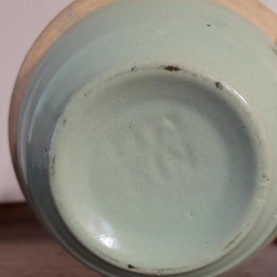 Vintage Soft Green Ceramic Bowl