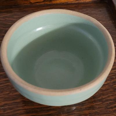 Vintage Soft Green Ceramic Bowl