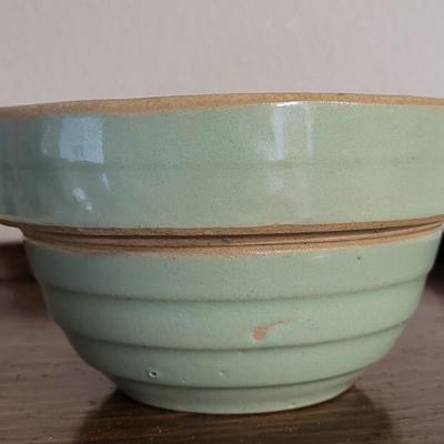 Vintage Soft Green Ceramic Bowl