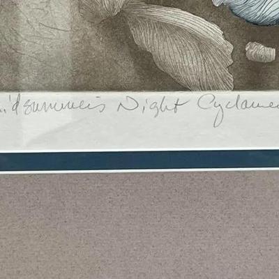 Vintage Large DALY Signed & Numbered Lithograph/Serigraph Floral Print Preowned from an Estate as Pictured.