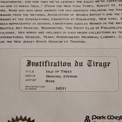 ROSLYN ROSE 'Isle of Trees' #95/95 - With Certificate of Authenticity