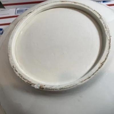 Vintage/Antique Pitcher 12" Tall & Bowl 15.25" Diameter Set Preowned from an Estate in Good Preowned Condition.